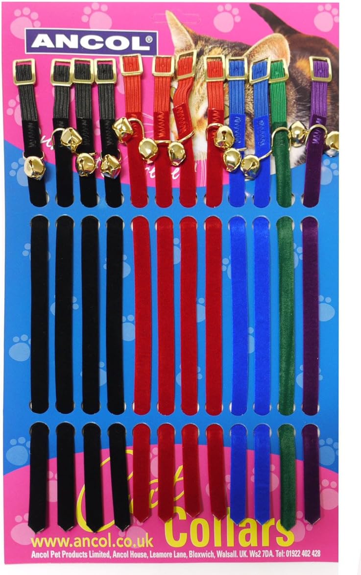 Monster Pet Supplies Card 12 Velvet Cat Collars, 0.2 kg Amazon.co.uk