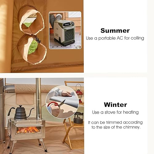 Miniatura 6 de Tiendas inflables para acampar, tienda de campaña inflable grande con bomba de mano, tiendas de campaña de fácil instalación para 4 a 6 personas,