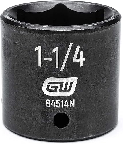 GEARWRENCH 1/2" Drive 6 Pt. Standard Impact Socket, 1-1/4" - 84514N
