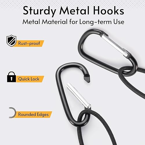 Miniatura 13 de rabbitgoo Barrera de red para automóvil para perros SUV, barrera para mascotas con ganchos de metal y malla elástica, divisor de automóvil y bolsa