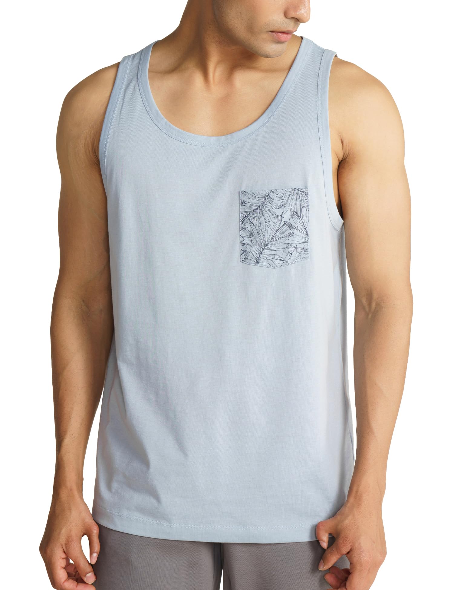 DAMENSCH Breeeze Tank Top, Ultra-Lightweight Gym Vests for Men Workout, Anti-Fade Cotton Blend Sando for Man, Relaxed Fit and Airy Sleeveless T Shirts-Abrams Citron-XXL-image-7