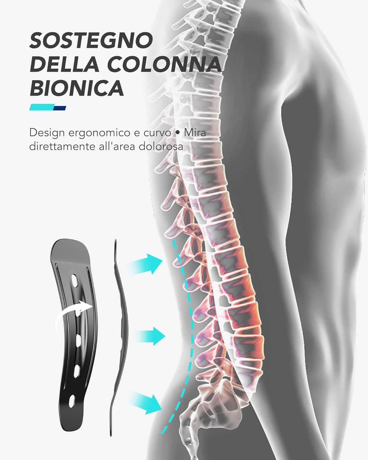 Supporto ortopedico elastico per zona lombare