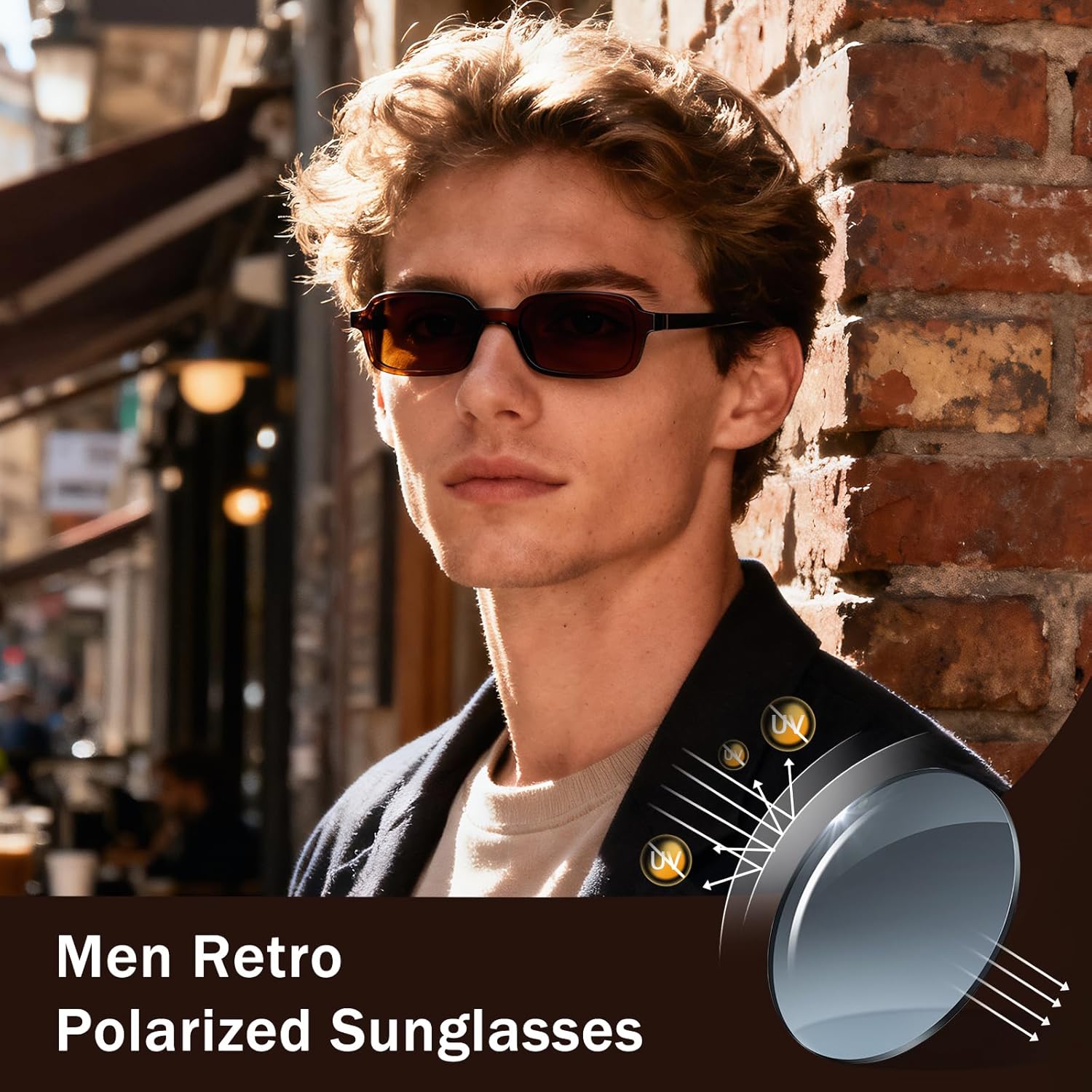 Rectangle Sunglasses for Women Men Trendy Narrow Square Frame 90’s Retro Sun Glasses UV400 Protection Shades - Image 2