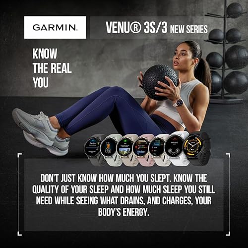 Miniatura 5 de Wearable4U - Reloj inteligente Garmin Venu 3 GPS con pantalla AMOLED de 1.772 in, características avanzadas de salud y fitness, hasta 14 días de