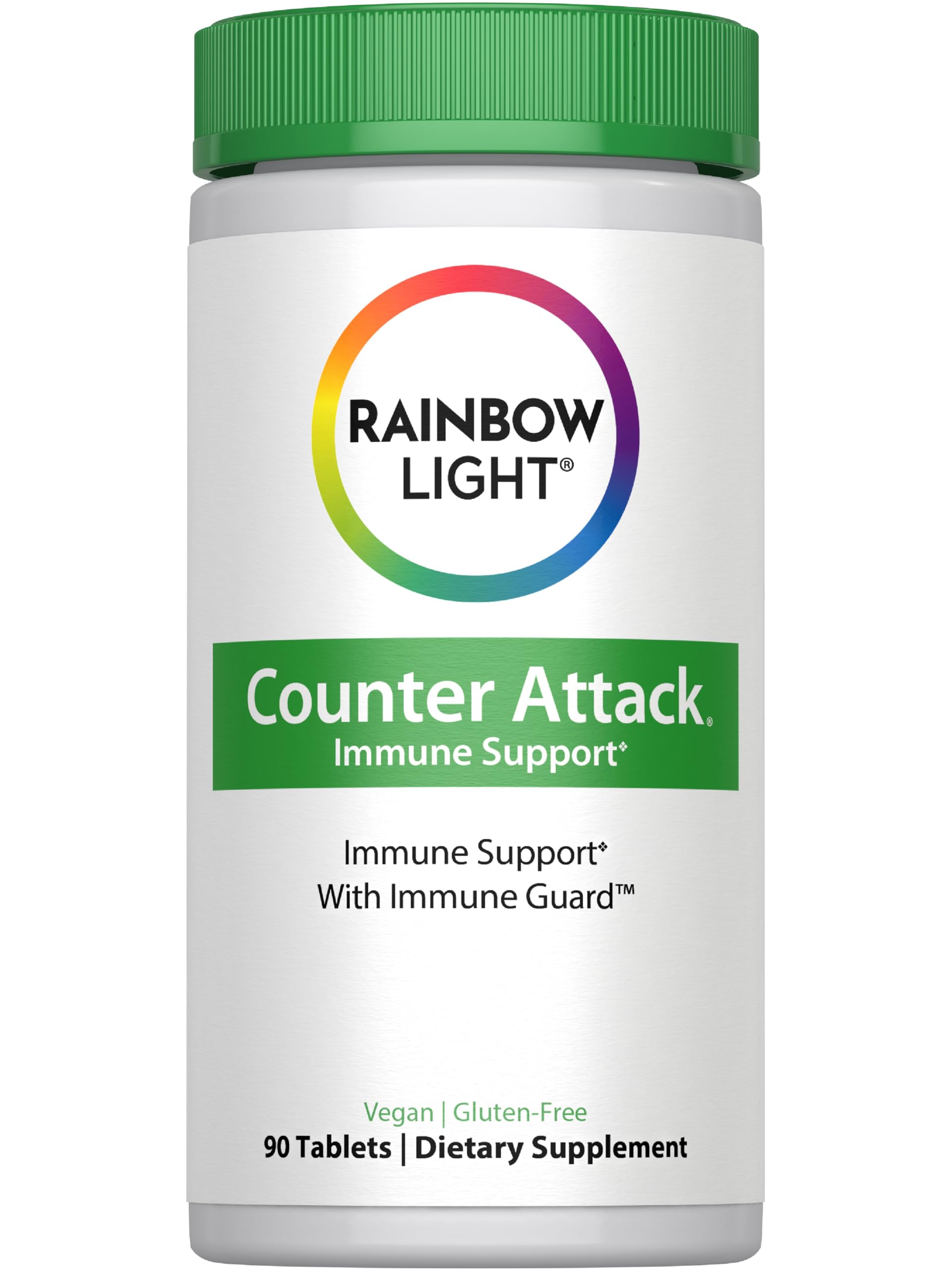 Rainbow Light Counter Attack Immune Defense Support Supplement for Adults | 90 Tablets | with Immune Guard, Zinc & Vitamin C