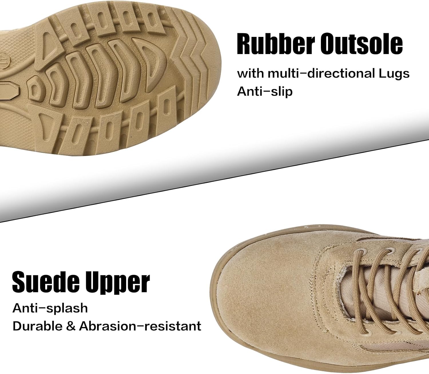 Men's Tactical Military Boots 8'' with Side Zipper image 4