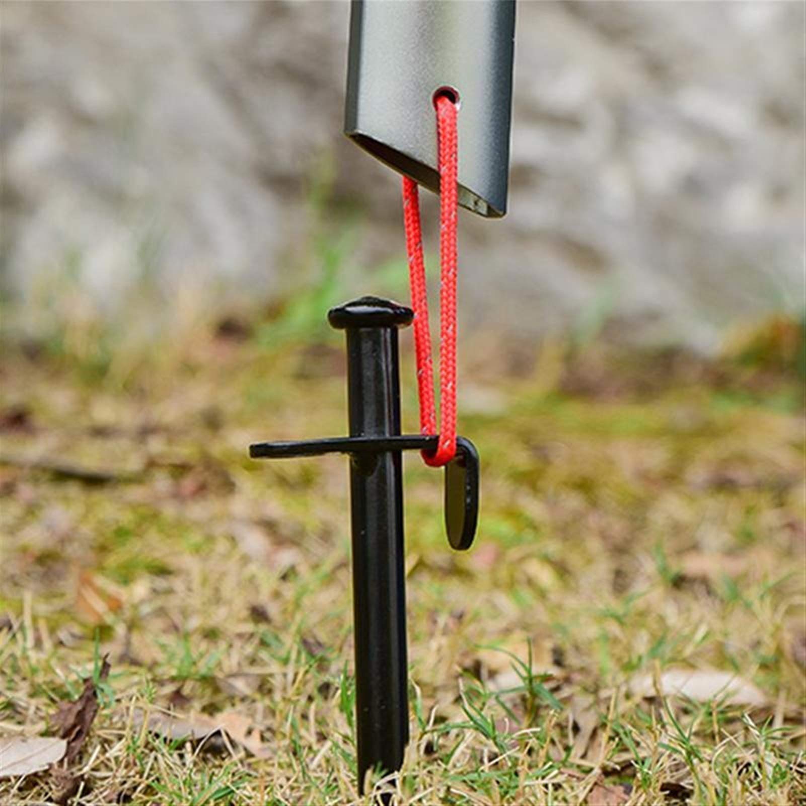 Gwoździe do namiotu 4 szt. Na zewnątrz 23 cm Ultralekkie gwoździe ze stopu aluminium Szpilki do namiotu kempingowego Gwoździe do palików namiotu Na zewnątrz Camping Piknik Stały namiot (czarny)