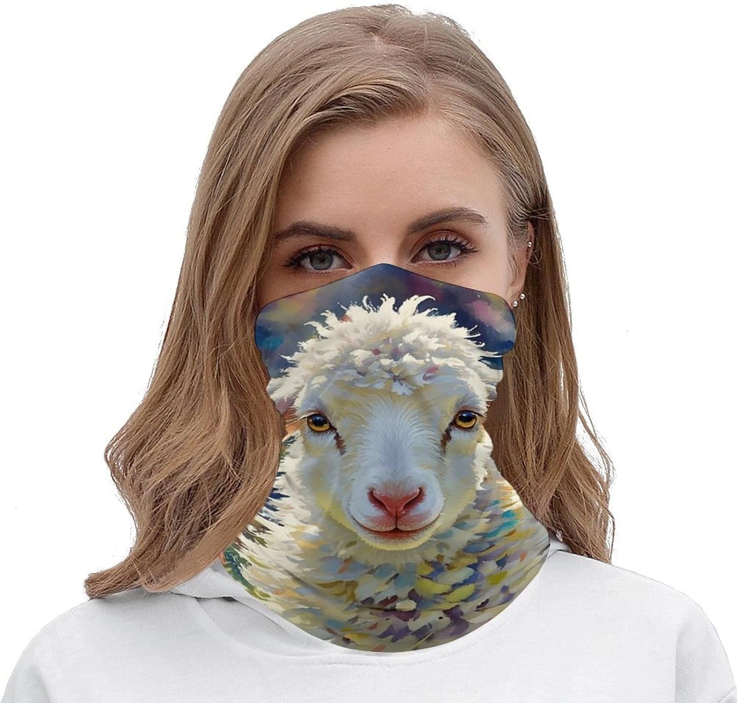 Cute Sheep UV Protection Face Mask, Cooling Headscarf image 5