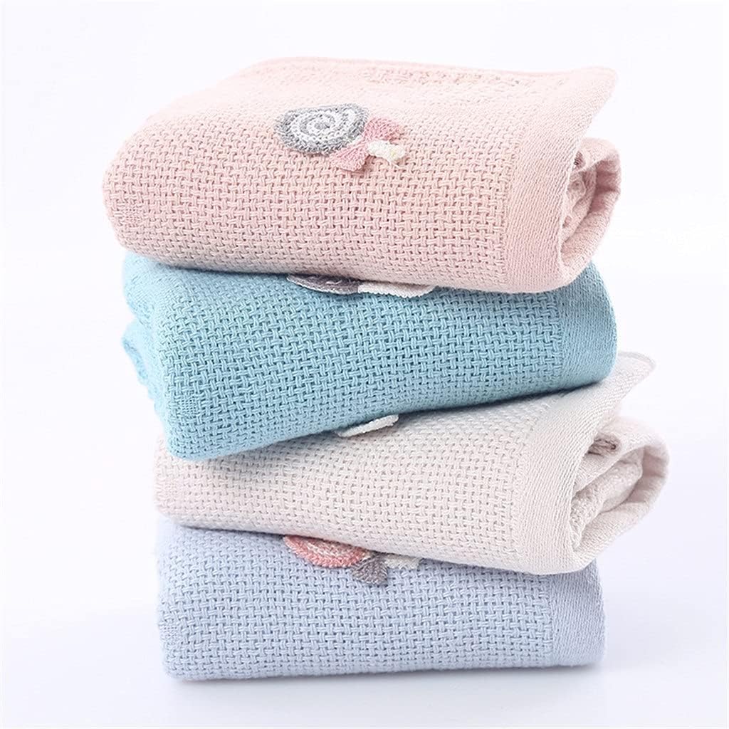Four Packs of Soft and Comfortable Children's Towels, Multicolor Towels, White Gift Cotton Children's Towels (Color : A, Size : 4 Packs 25 * 50 cm)