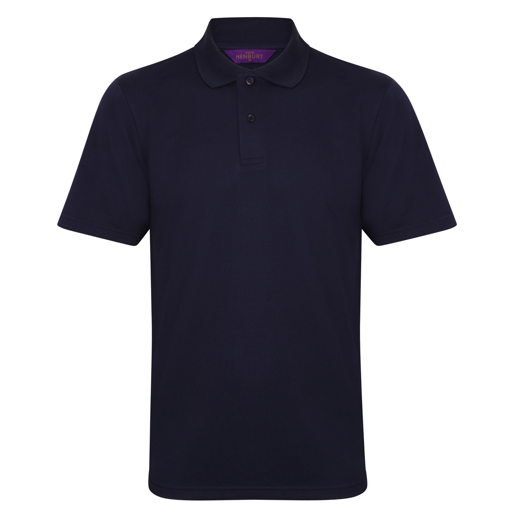 Henbury Mens Coolplus® Pique Polo Shirt (4XL) (Oxford Navy)
