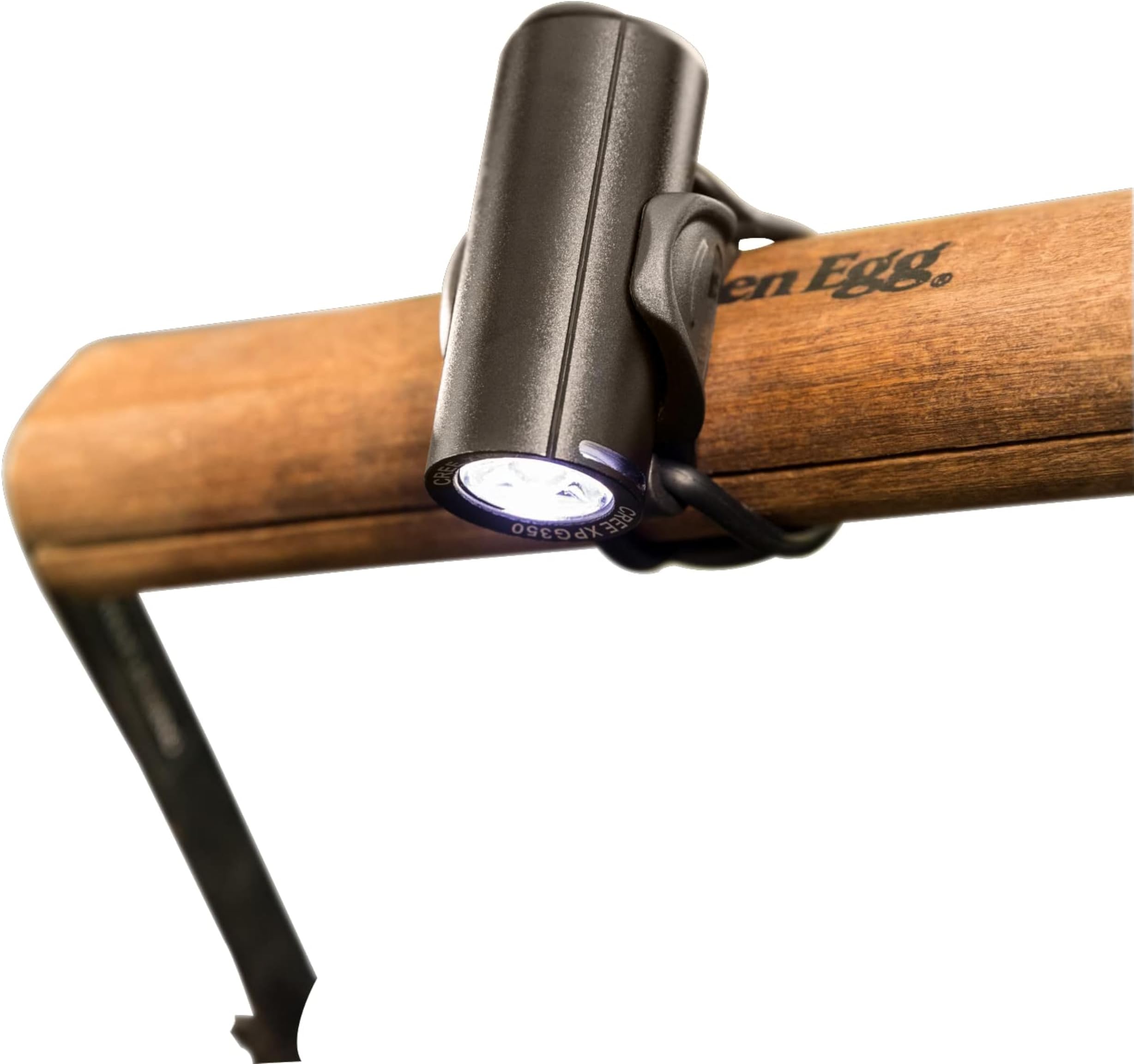 Night Light for Big Green Egg (Black) - A Rechargeable, Rotatable, Bright LED Light That Wraps Around The BGE Handle and Illuminates Everything You are Cooking
