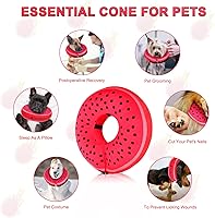 Vista 2 de Pitaya - Collar inflable para perro, cono de recuperación suave para perros y gatos grandes, medianos y pequeños, collar E ajustable, no bloquea