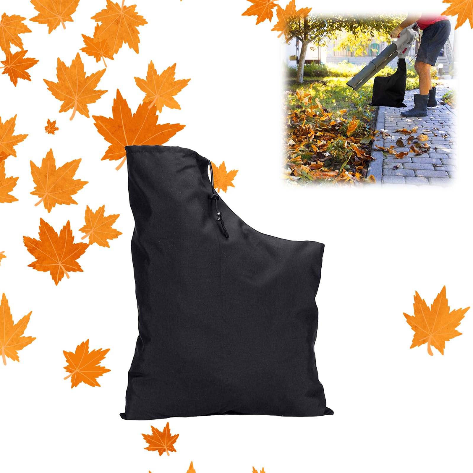 Universal Leaf Blower Vacuum Bag, Leaf Blower Bag, Durable and Large Capacity, Easy to Install and Clean, Ideal for Garden, Park, Green Spaces