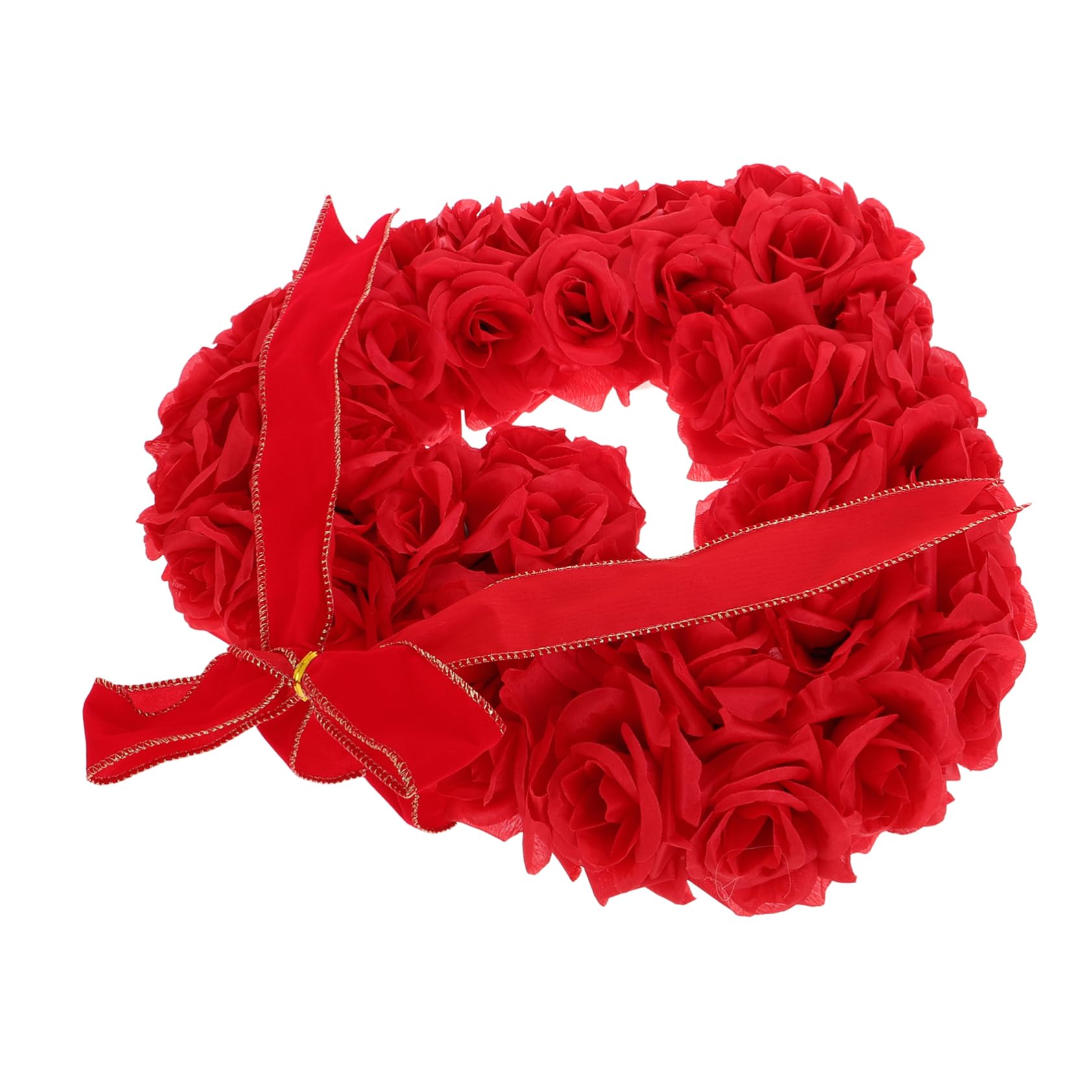 Cabilock Guirnalda Colgante de Corazones Rojos para San Valentín y Bodas, Ligera de Tela, Decoración Romántica para Puertas y Fiestas de Pareja