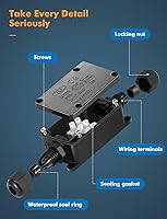 Vista 4 de Caja de Conexiones - Paquete de 4 Cajas de Conexiones Eléctricas IP65 Impermeables de 2 Vías PG9, Cajas Eléctricas, Carcasa para Proyectos