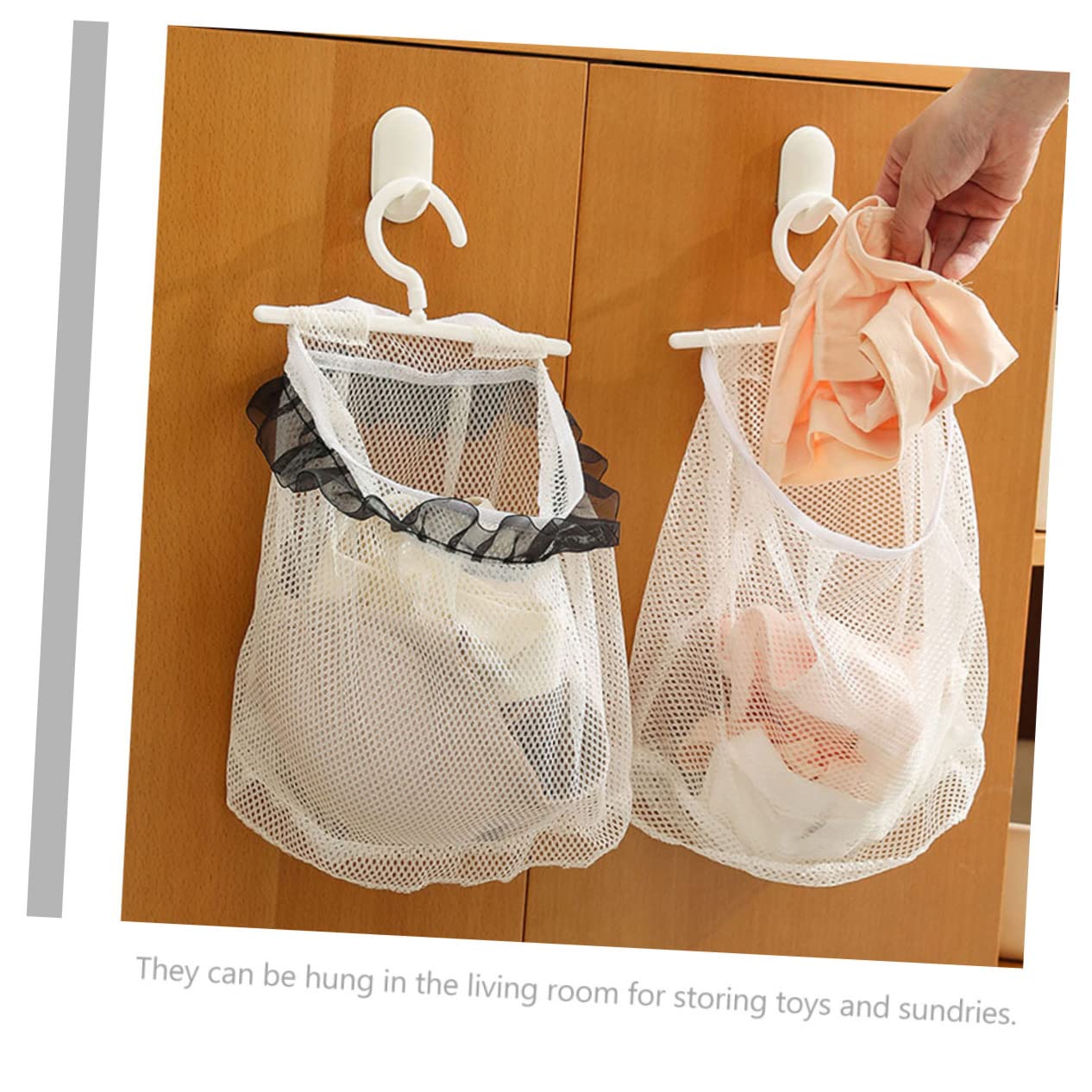 Borsa Porta Mollette OUNONA 2Pz - Rete Mesh Per Bagno, Doccia O Cucina - Foto 9