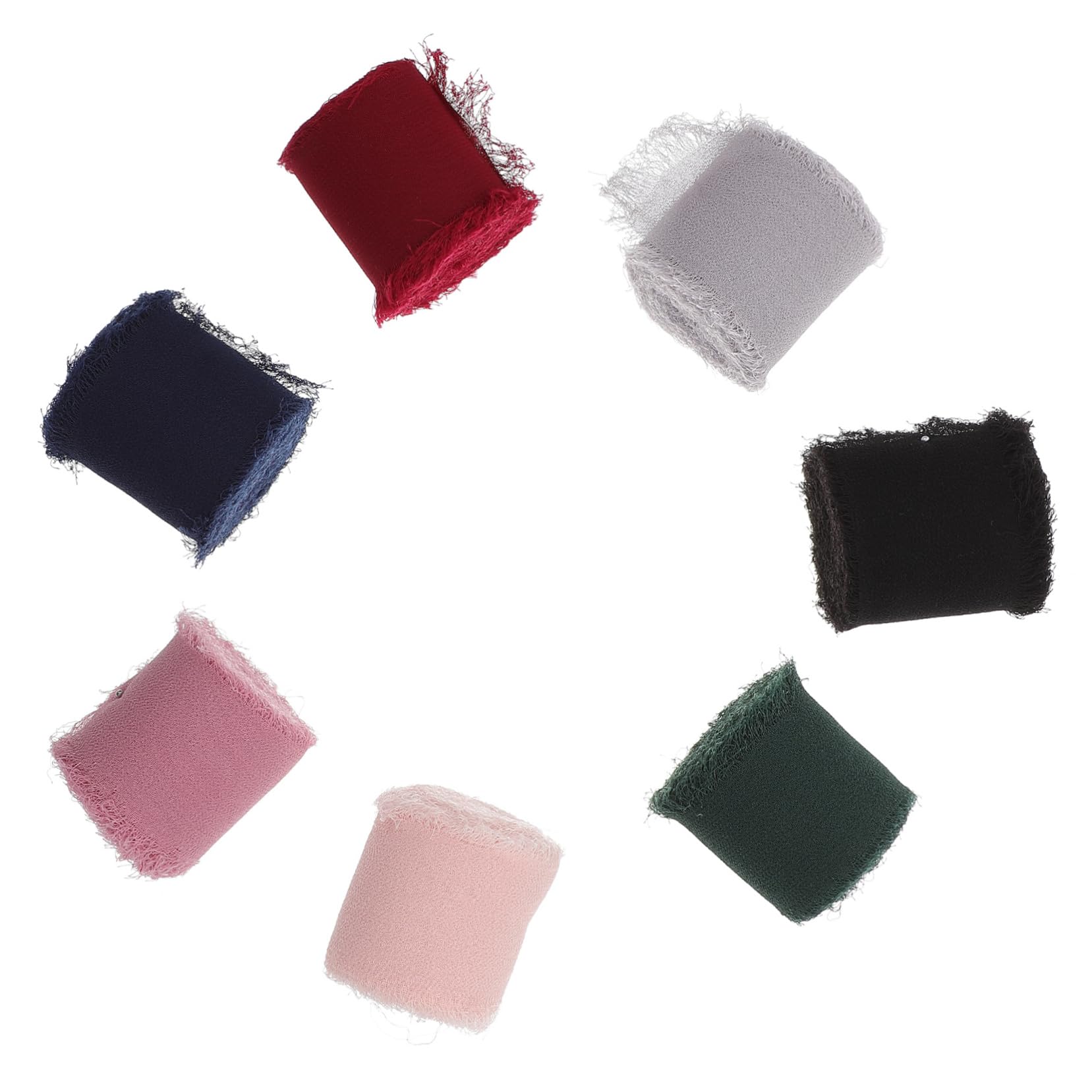 Rubans à franges de longueur Anneome 7 pièces pour bouquet décoratif fête