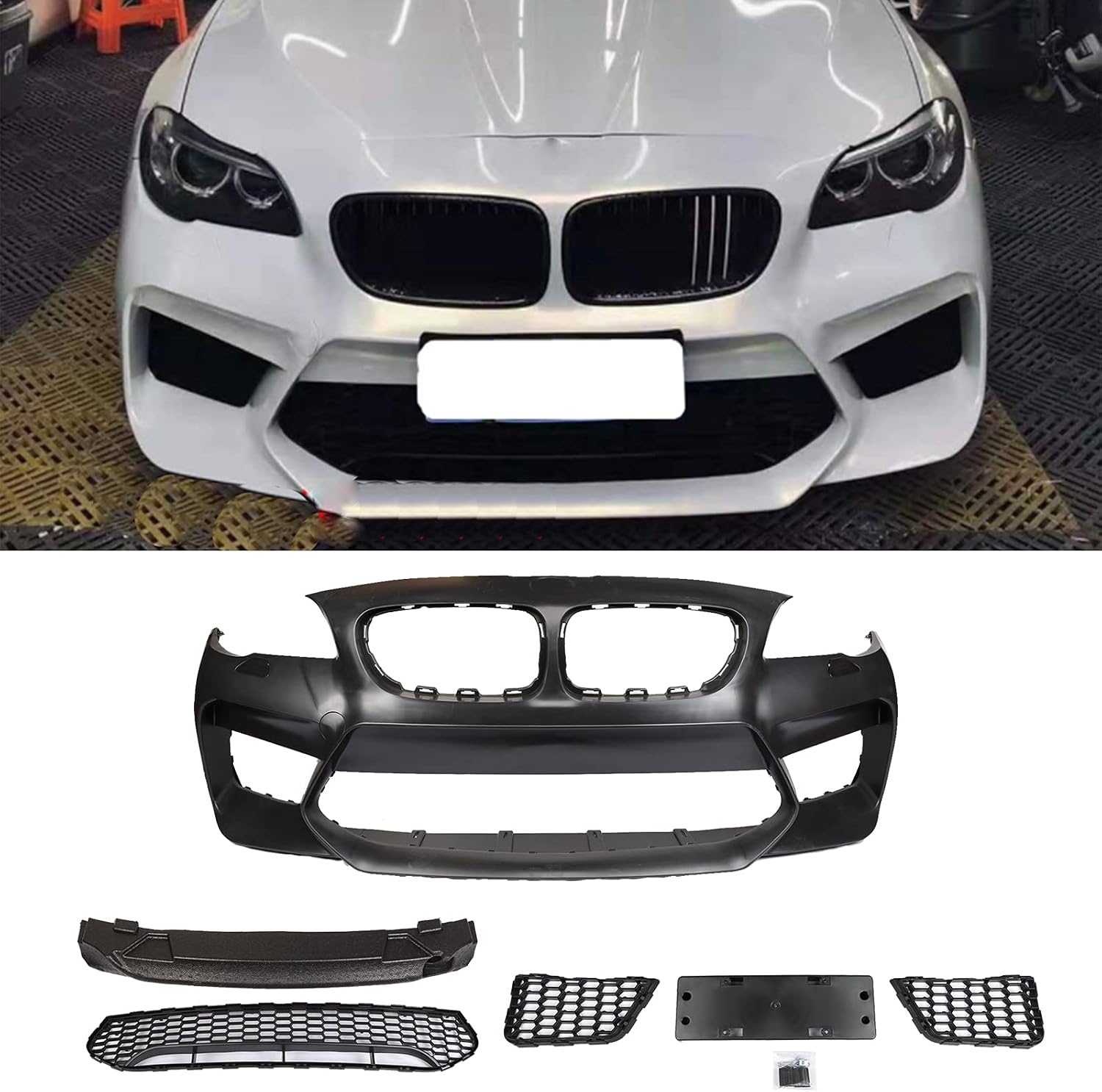 PENSUN G30 M5 Look Style Front Bumper fit for 2011-2017 BMW 5 Series F10 M5 style W/O PDC