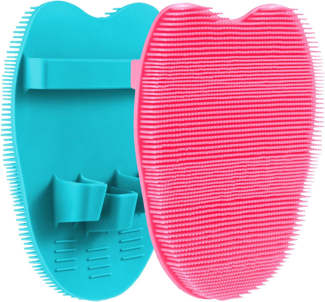 HieerBus Silicone Body Scrubber Brush,Bath Exfoliating Loofah Washing Sponge in Shower For All Kinds of Skins-Easy to Use and Clean,Well Lather and Quickly Dry