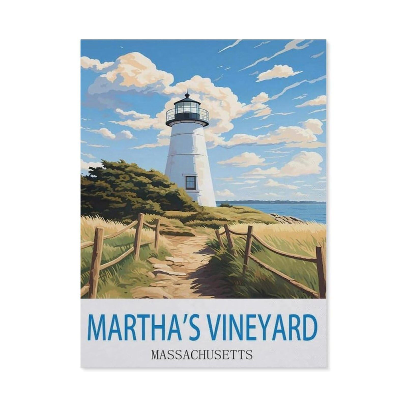 BEAYODKP DIY 5D Diamond Painting，Martha's Vineyard Massachusetts