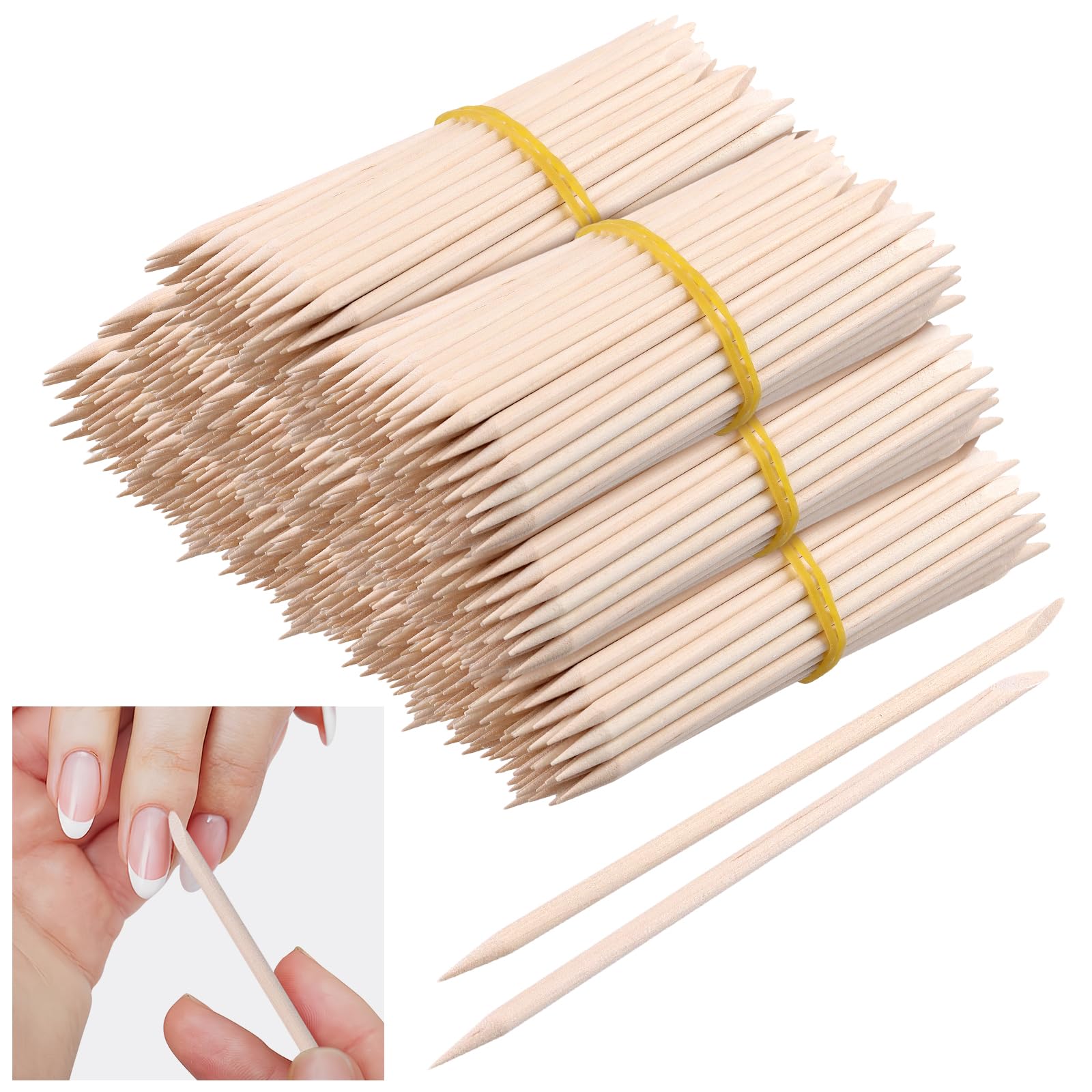 Bâtonnets en bois orange repousse-cuticules MANCHAP de 11,4 cm pour une manucure de haute précision