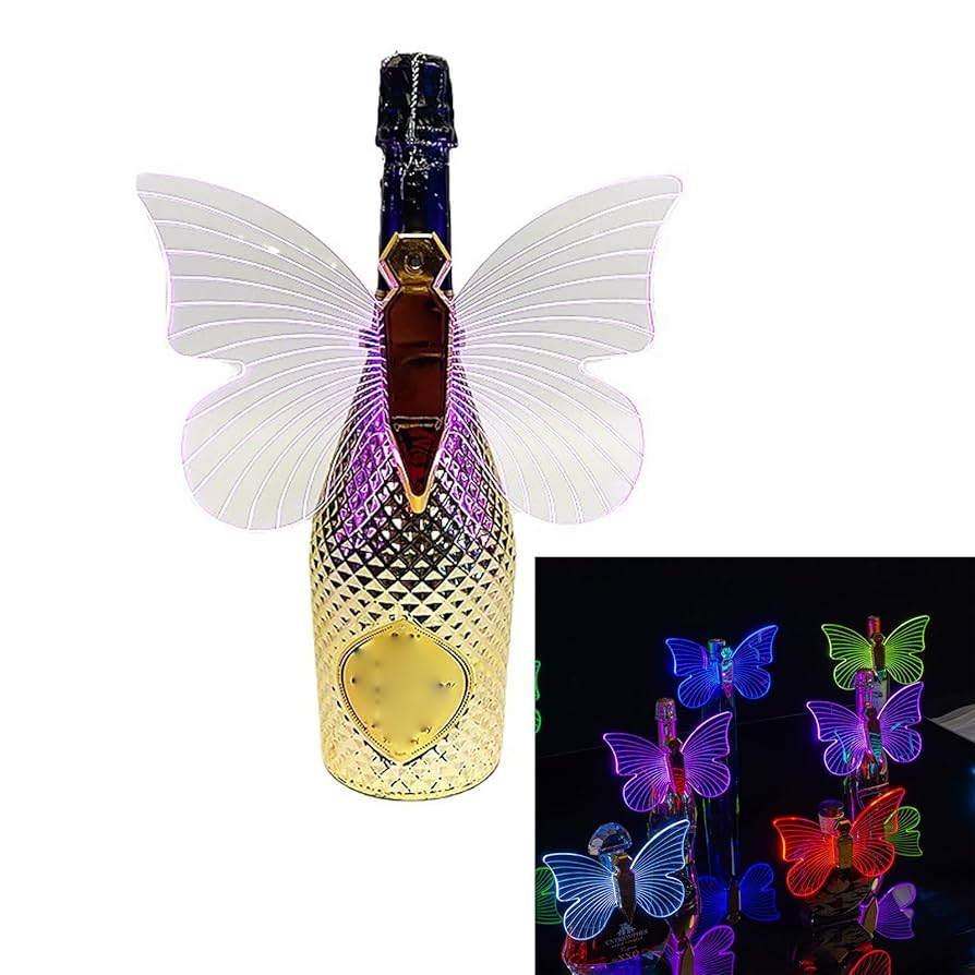 光るシャンパン Amazon｜ボトル 光る シャンパン展示 LED発光バタフライ ボトル