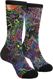 Black Gold Marble Novelty Socks For Men Women, Funny Crazy Crew Socks