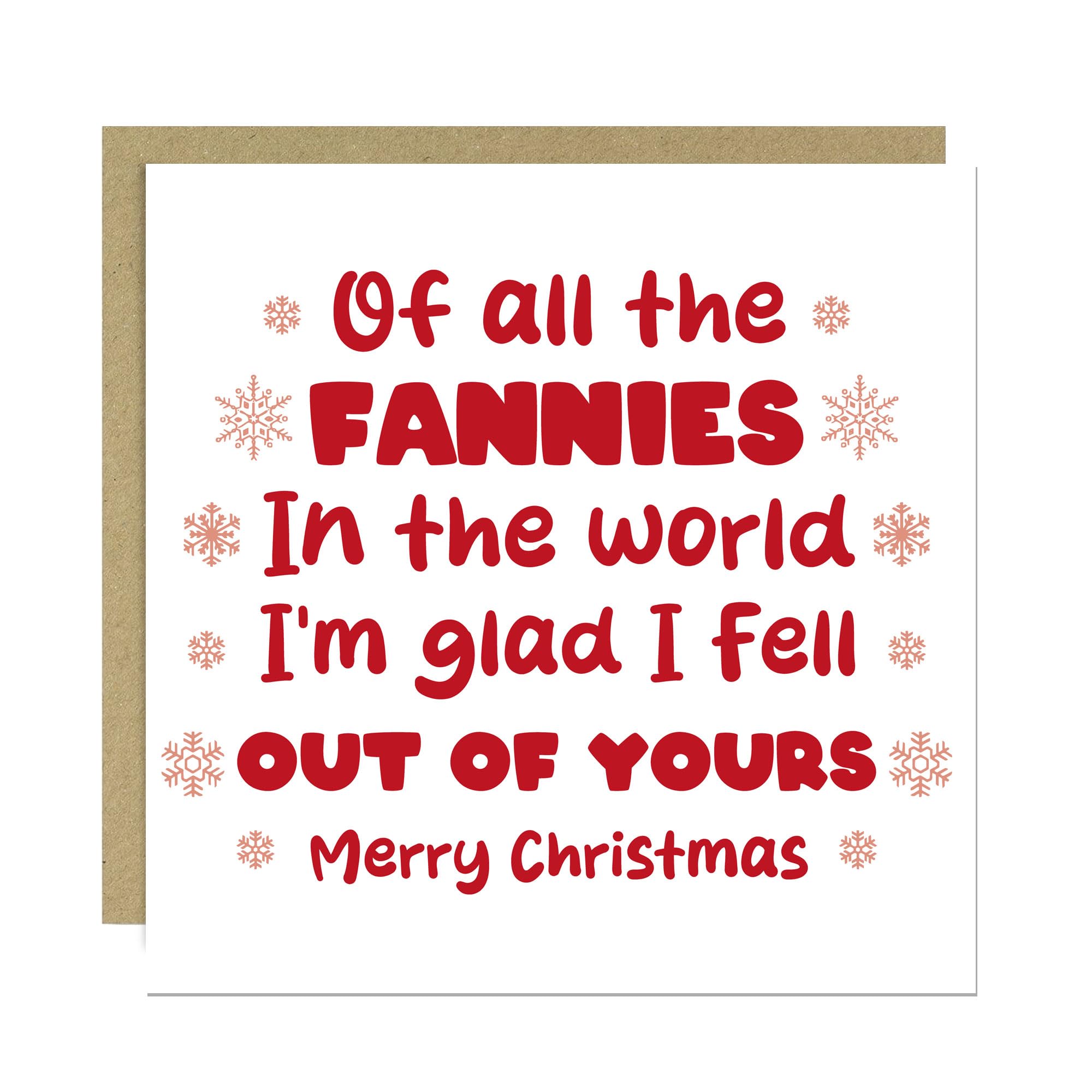 RED OCEAN Rude Christmas Card For Mum Novelty Xmas Mum Card From Daughter Son Funny Joke Cards For Christmas 14. 5x145cm With Kraft Envelope