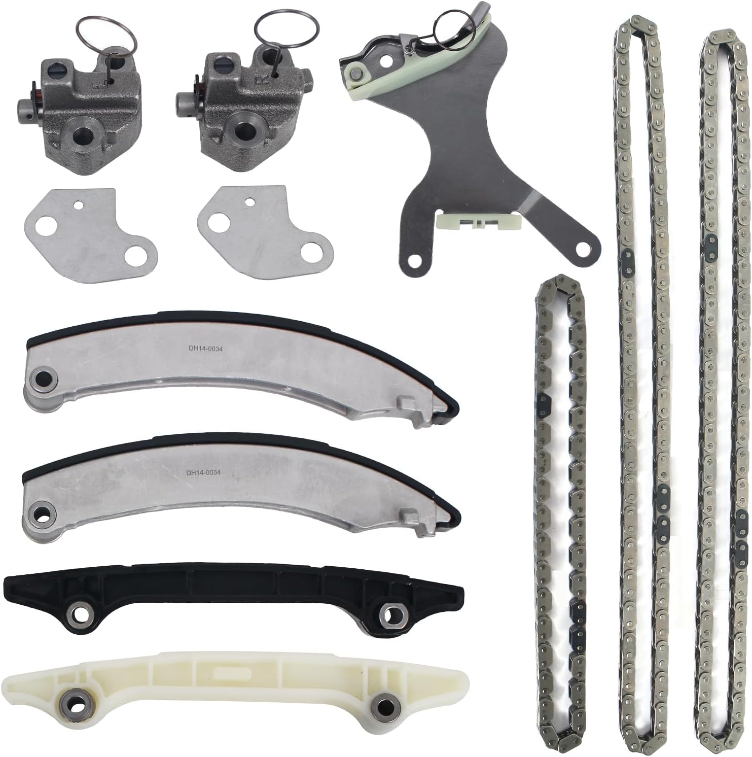 Autoround Engine Timing Chain Kit [V6 3.7L] Fit for Ram 1500 2011-2012, Jeep Grand Cherokee 2005-2010 / Liberty 02-12, Dodge Ram 1500 / Durango/Dakota, 12Pcs - Chain Guide, Sprocket, Tensioner