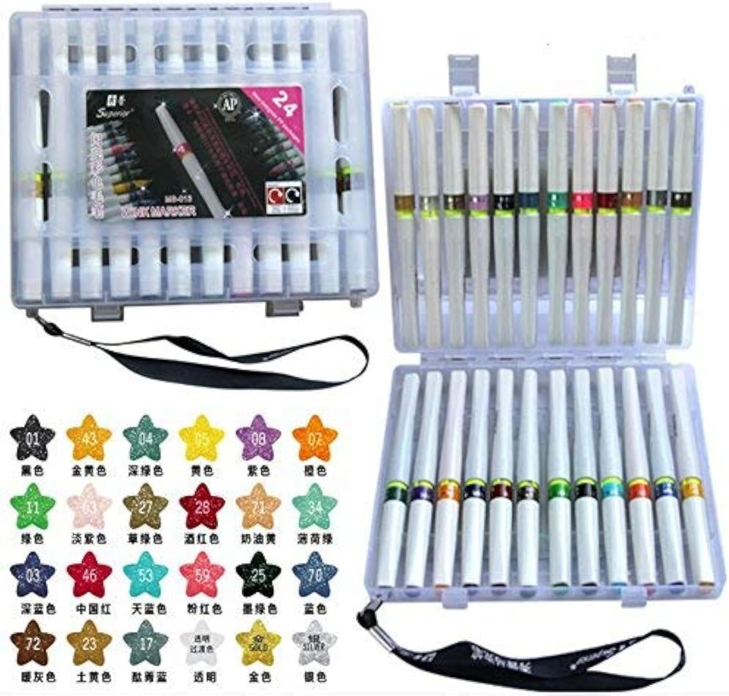 24 Colors Art Markers Superior Wink Marker Brush Glitter Markers Brush Pen For Sparkle Shine To Lettering Stamping Project (24 Colors) 24 Colors Art Markers Superior Wink Marker Brush Glitter Markers Brush Pen For Sparkle Shine To Lettering Stamping Project (24 Colors)