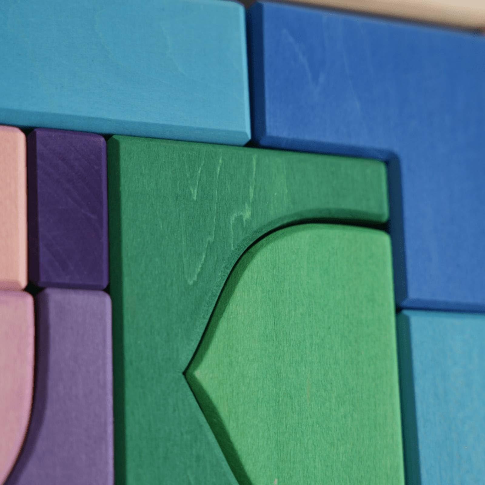 Blockpuzzle Glatte Oberfläche Holzpuzzlebrett Feinmotorik Farblernspiel für Kleinkinder