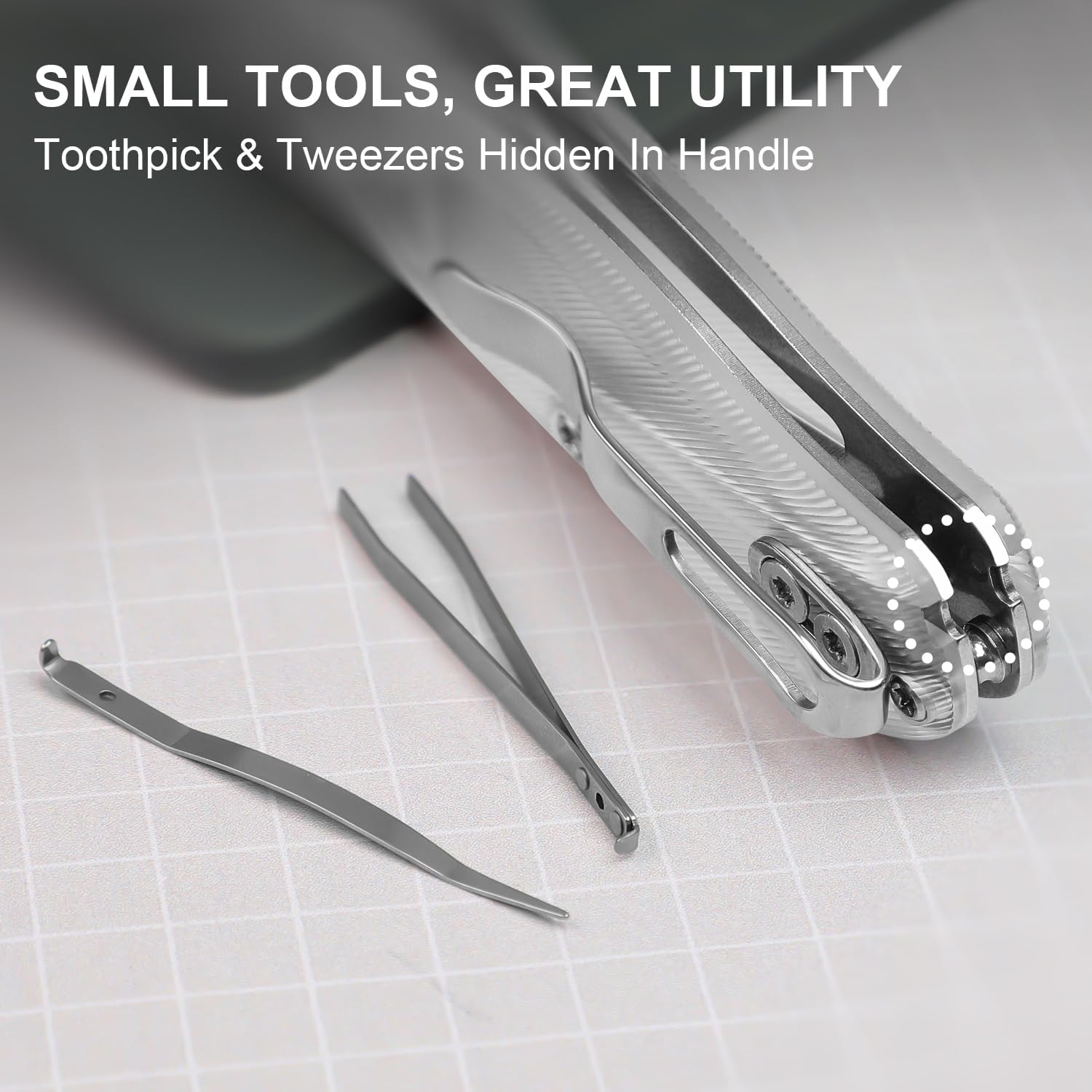 Kizer Drop Bear(Dual-screw Version) Folding Utility Knife, Clutch Lock Box Cutter EDC Pocket knife with 10PCS Razor Blades, Pocket Knives with Pocket Clip for Men Women V3619JA5