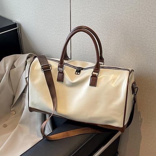 Miniatura 5 de Large Capacity Fitness Bag Travel PU Leather Shoulder Luggage Fashion Sport Overnight For Vacation Travel For Women Men Overn