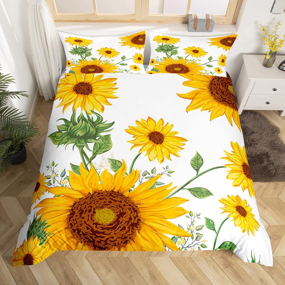 Just Contempo - Set copripiumino per letto super king size, in 100