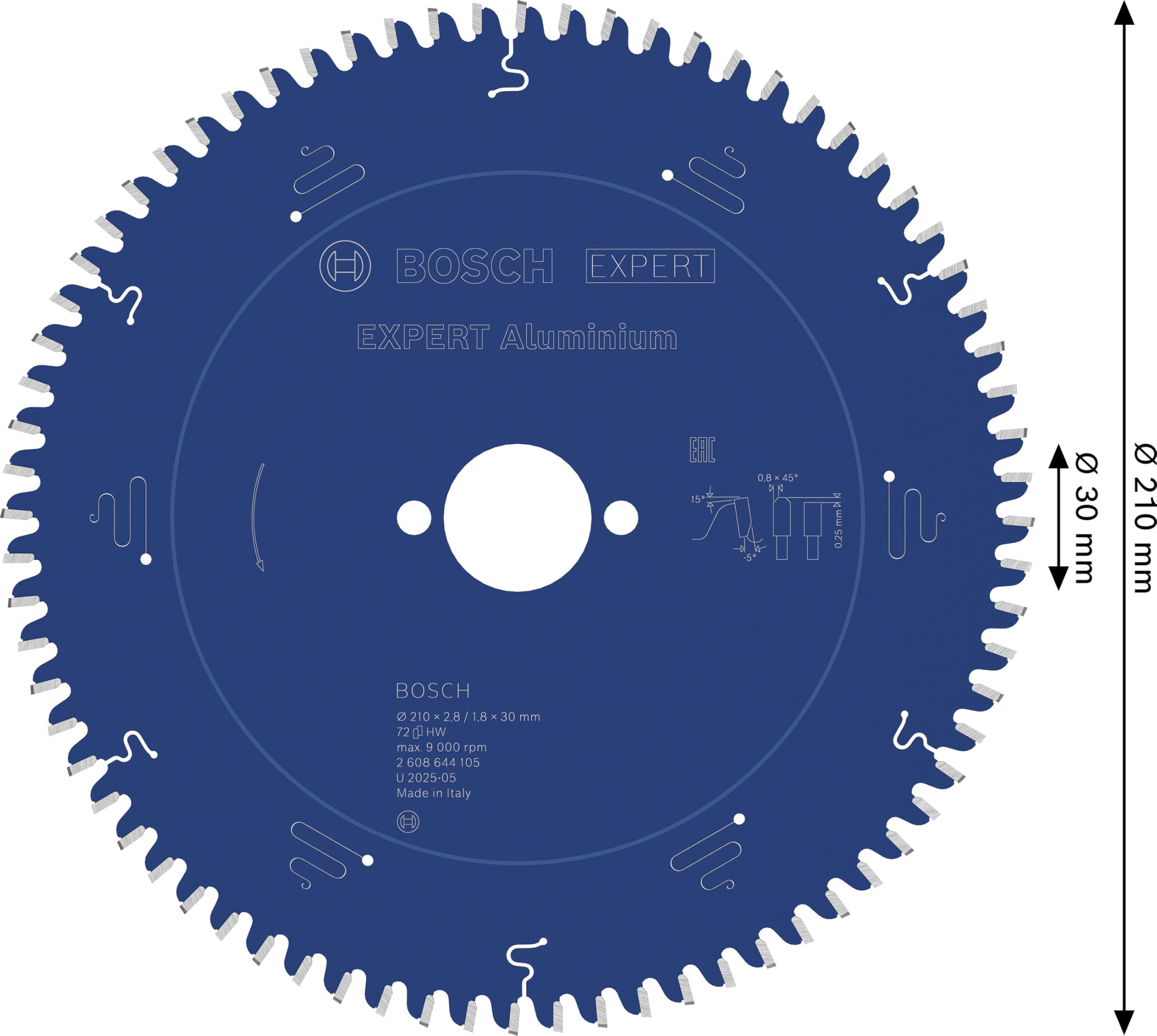Bosch 1x Lame de scie circulaire filaire EXPERT Aluminium et scies à sec