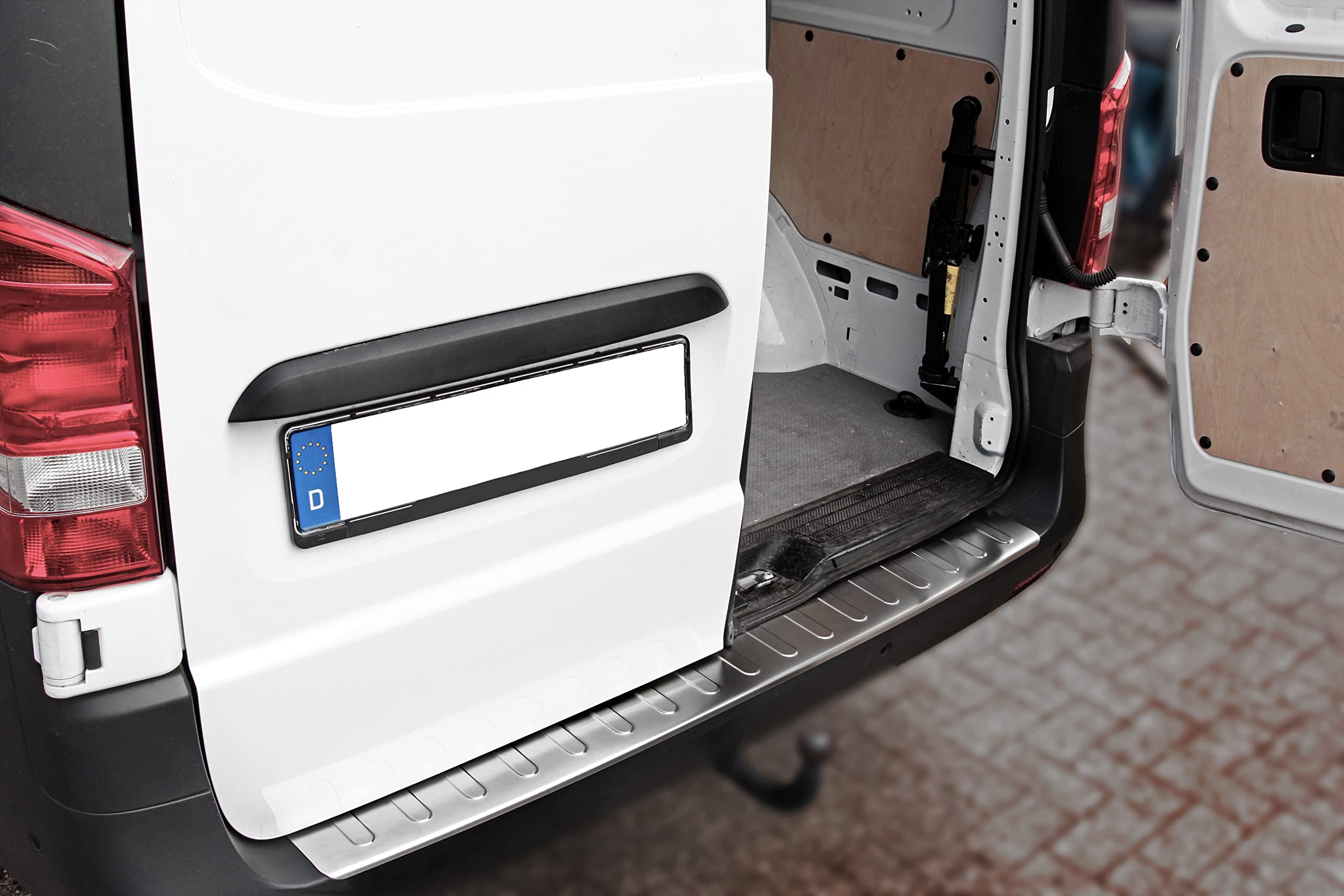 Recambo | Protector de Parachoques Trasero | Compatible con Mercedes Vito Clase V W447 | a Partir de 2014 | Acero Inoxidable Mate | Protección Borde de Carga