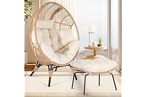NICESOUL™ Indoor Outdoor Stationary Wicker Egg Chair