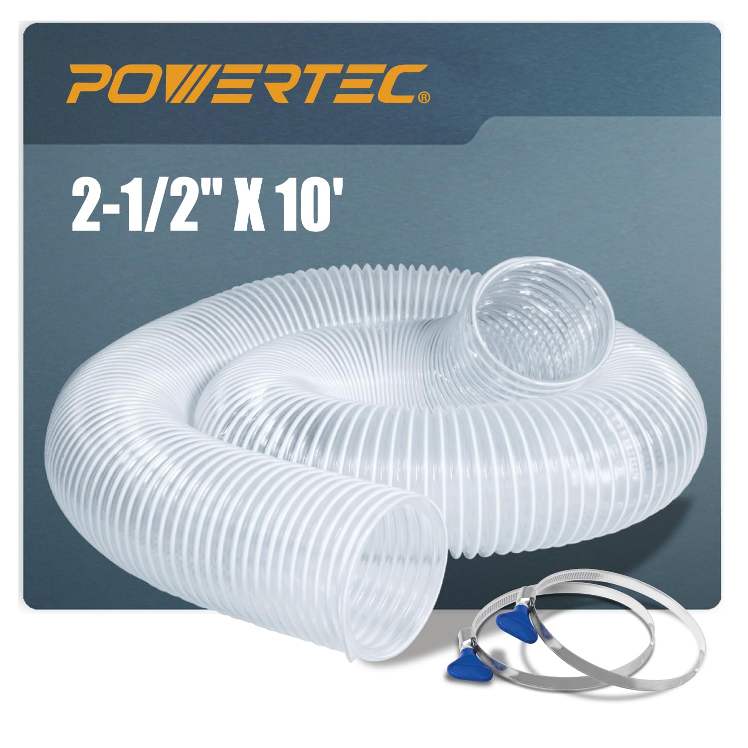 Tubo Flessibile Di Raccolta Detriti E Polvere In PVC Da 2-12 Pollici Di Diametro E 10 Piedi Di Lunghezza Prodotto Negli Usa Con 2 Fascette String~p115870651