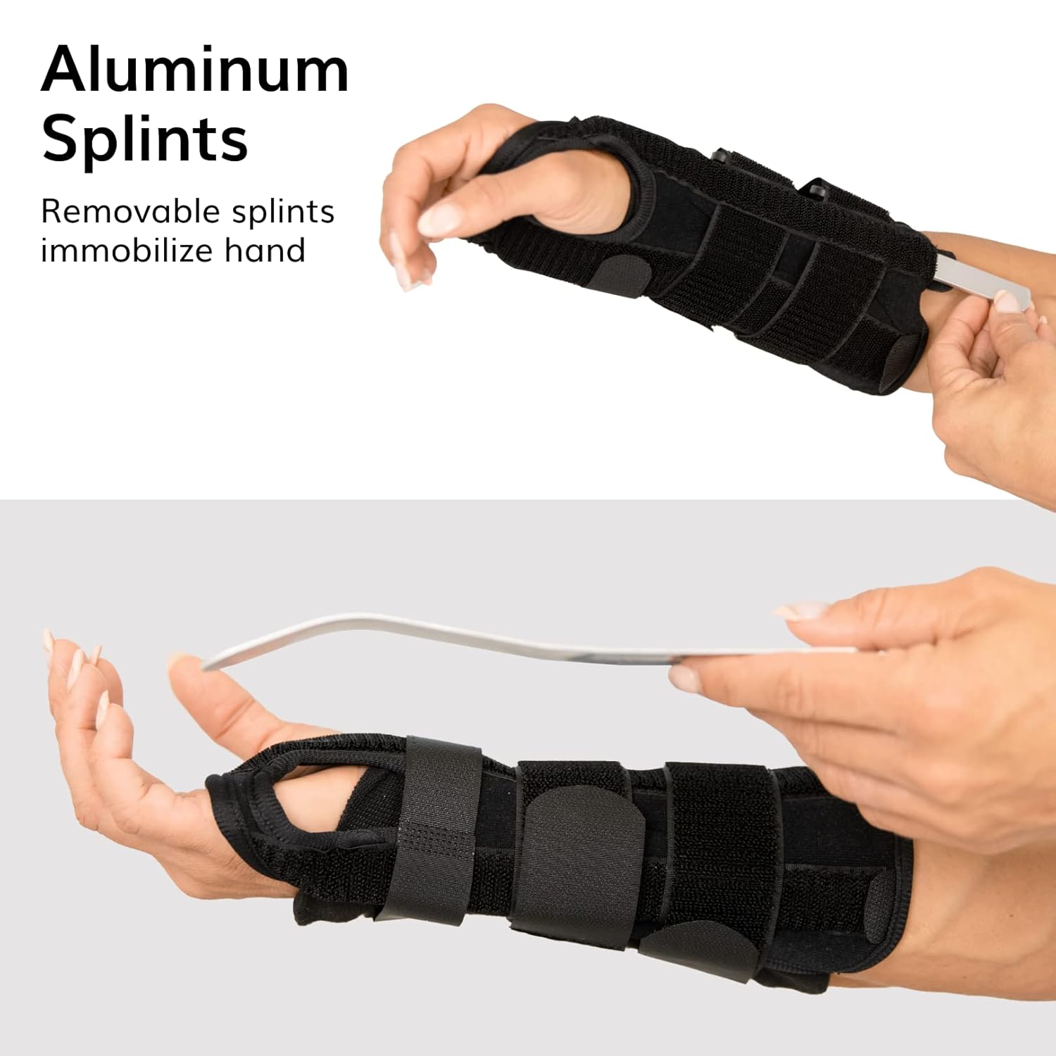 BraceAbility Volar Wrist Splint - Right or Left Hand Compression Support Brace for Carpal Tunnel Syndrome Relief, Fracture Pain, Sprained Injury, Typing, Sleeping, Arthritis, and Tendonitis Wrap