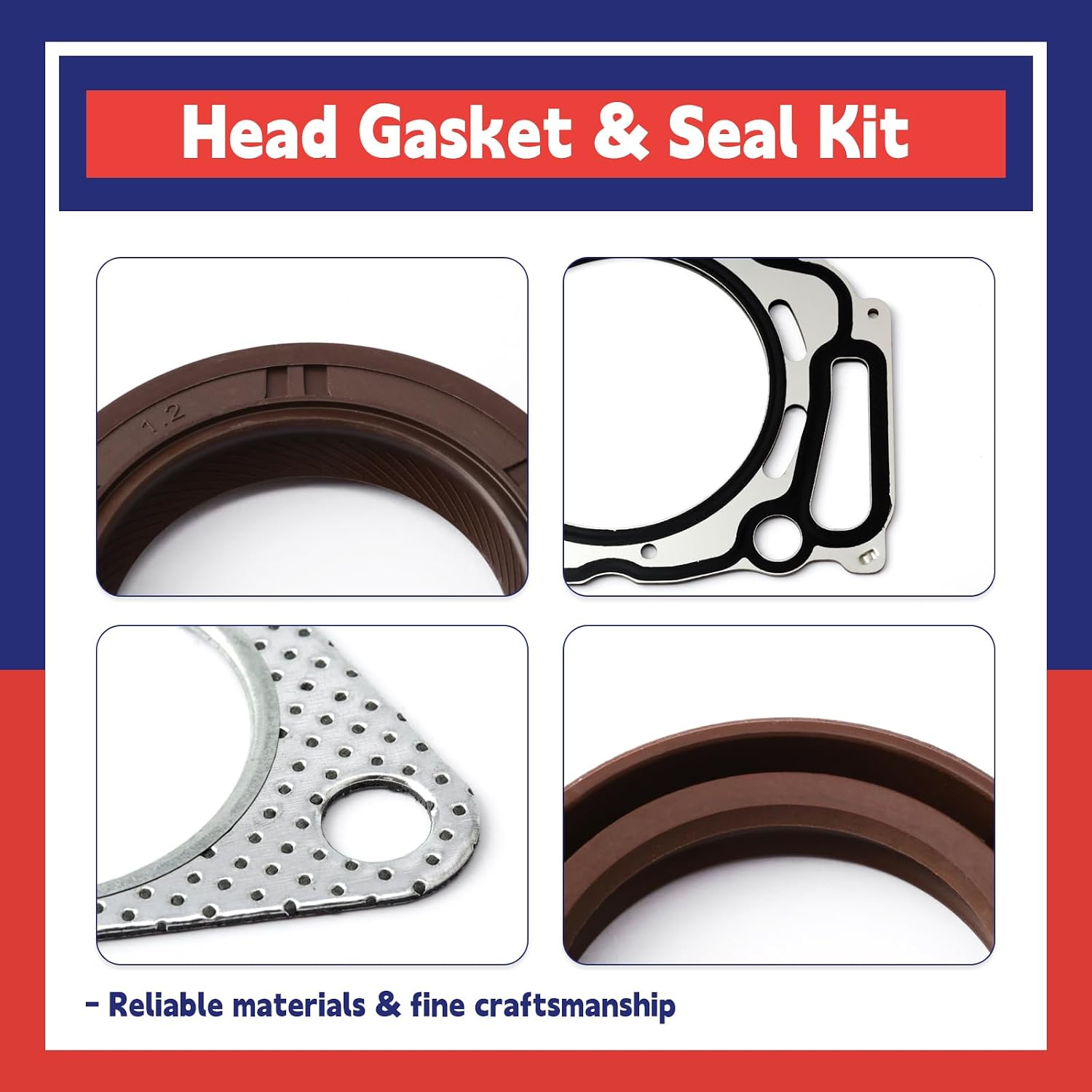 11044AA642 Head Gasket & Seal Kit Compatible with Subaru Impreza Forester Outback Legacy Baja Non-Turbo 4-Cyl 1999-2011, Replace 44011AC030 14035AA383 806732150 806733030 Automotive Parts