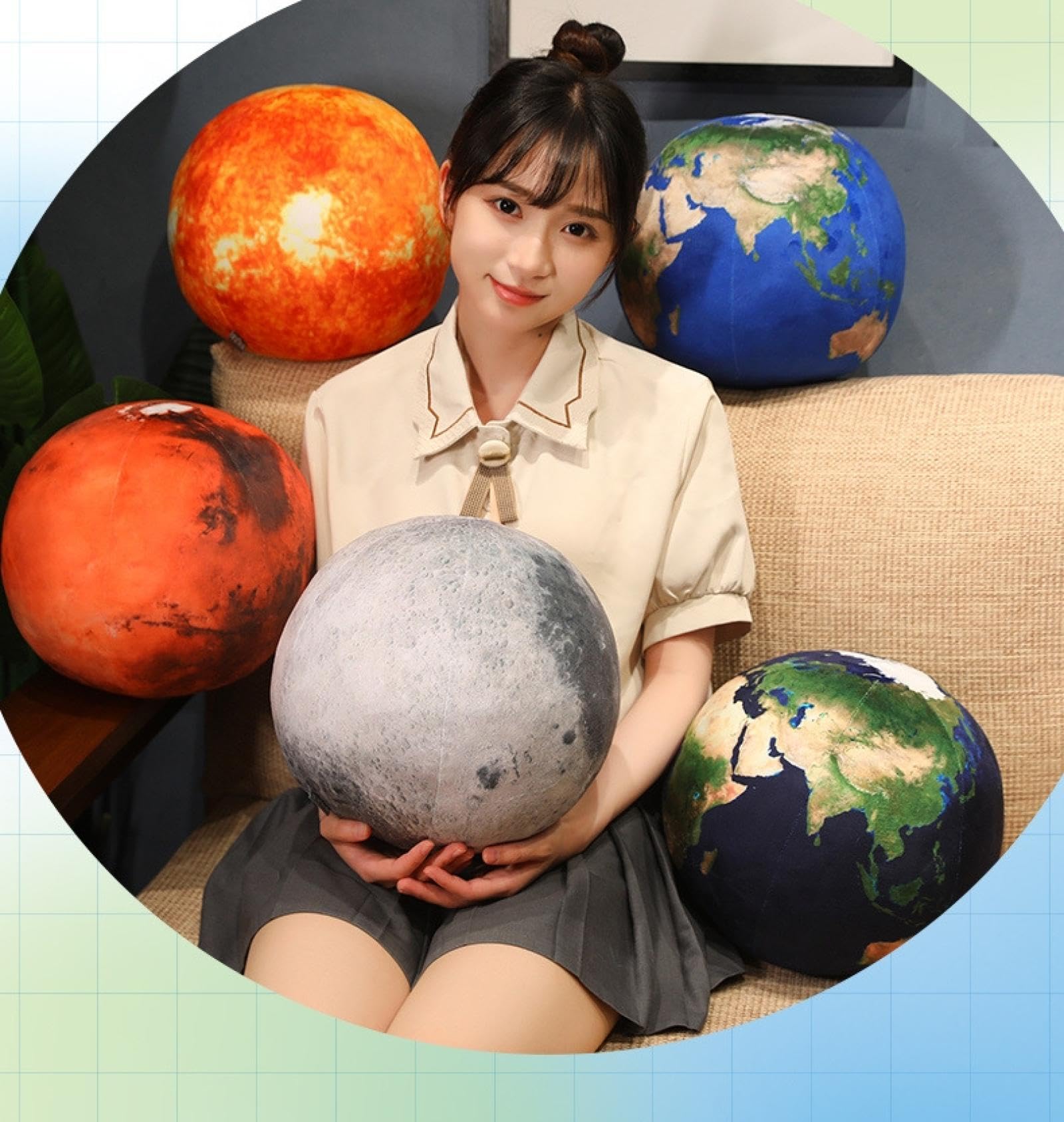 Amazon.co.jp: 宇宙 惑星 スロー 枕 ぬいぐるみ 地球 月 火星