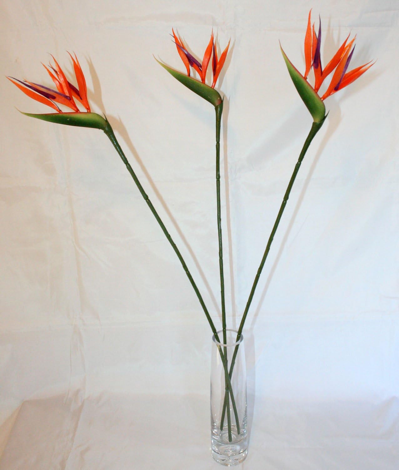 3 x Small Bird of Paradise/Strelitzia Artificial Stems