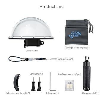 Amazon | YALLSAME 防水ドームポート DJI Osmo Action 5 Pro/4/3