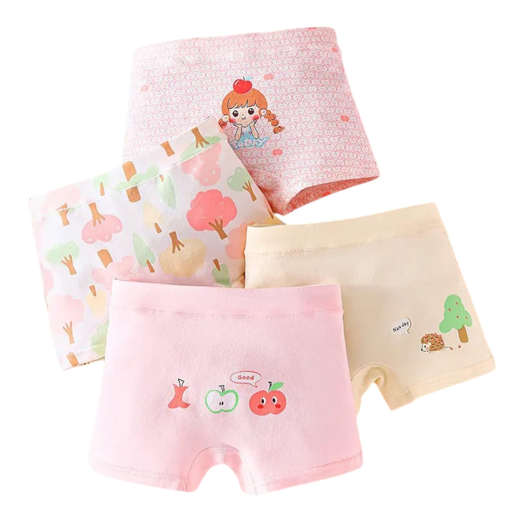 Tinnie Frenzy Girls' Premium Cotton Boxer Briefs – Soft Breathable Underwear, Multi-Pack (4,6,8 &10) with Fun Prints & Vibrant Colors (in, Age, 5 Years, 6 Years, Regular, 4, Multicolour) - Image 6 thumbnail