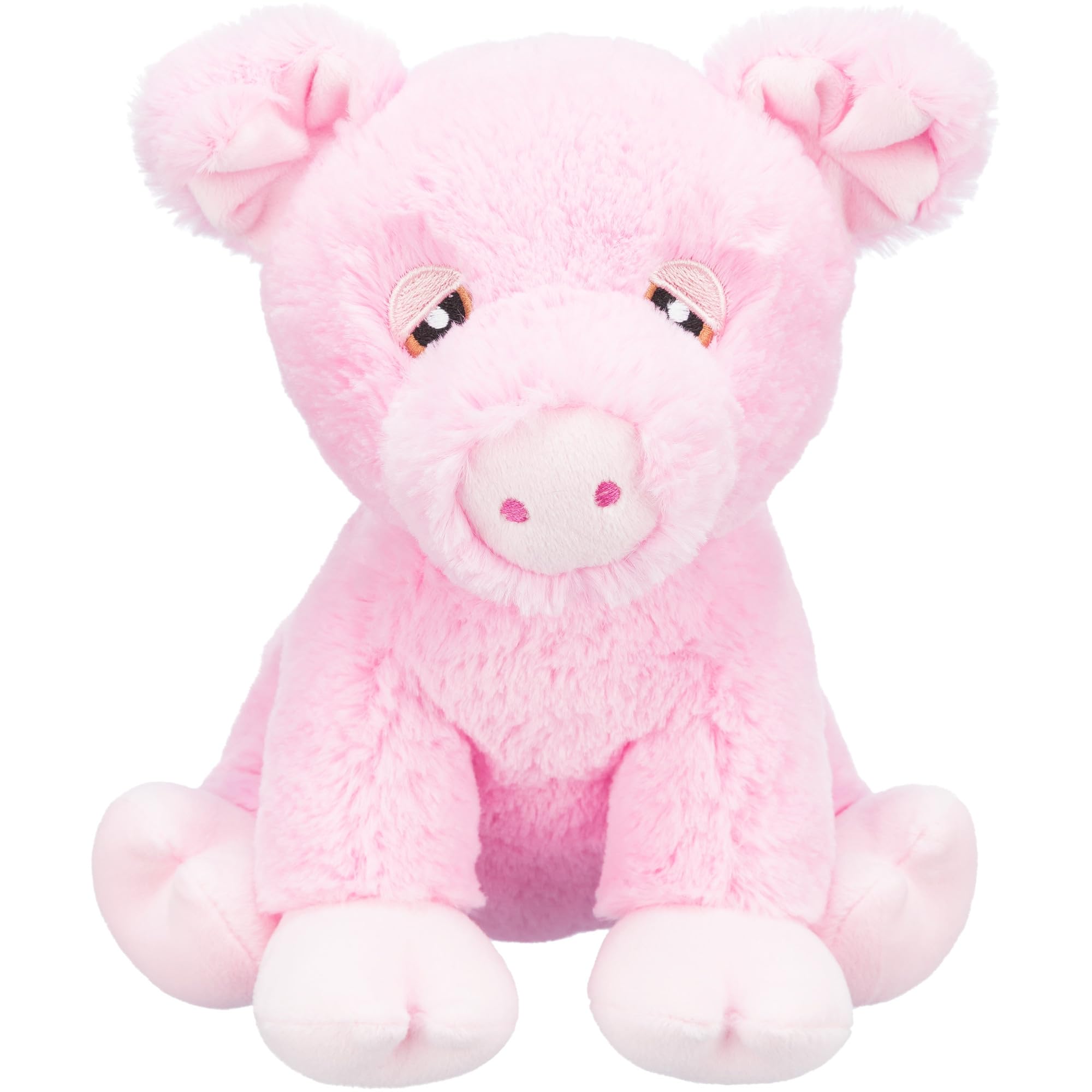 TRIXIE Be Eco Pig Edison, 24 cm – Fluffy eco pig made from recycled materials – Soft cuddly toy for sustainable play - 34881