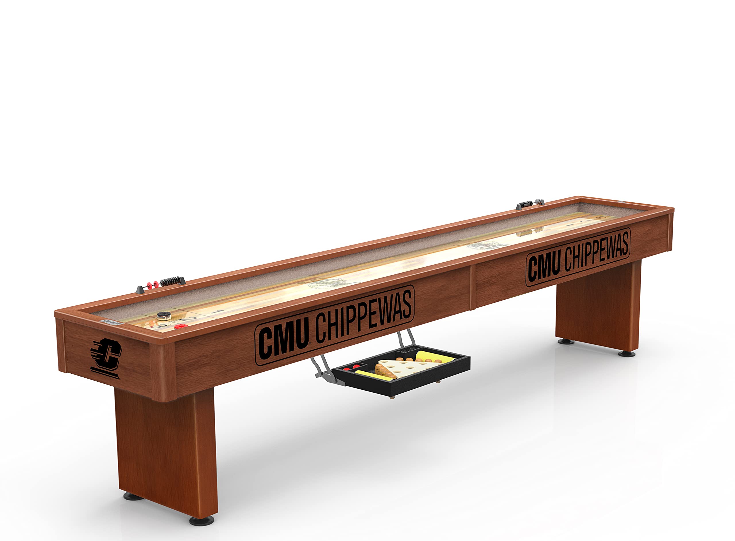 Officially Licensed Central Michigan 12' Shuffleboard Table