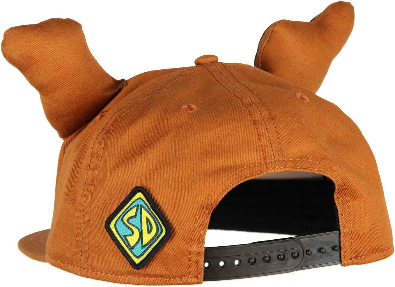 Scooby Doo Embroidered Character Face Adult Adjustable Snapback Hat Cap with 3D Ears Brown - Image 2