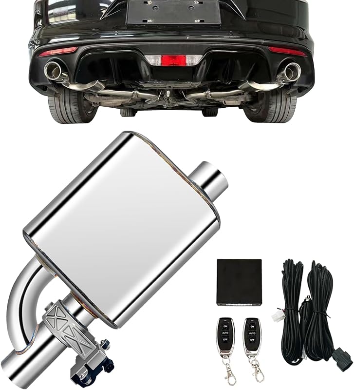 Válvula de escape elétrica com abafador Jiarear 2,5 polegadas – Kit cat-back