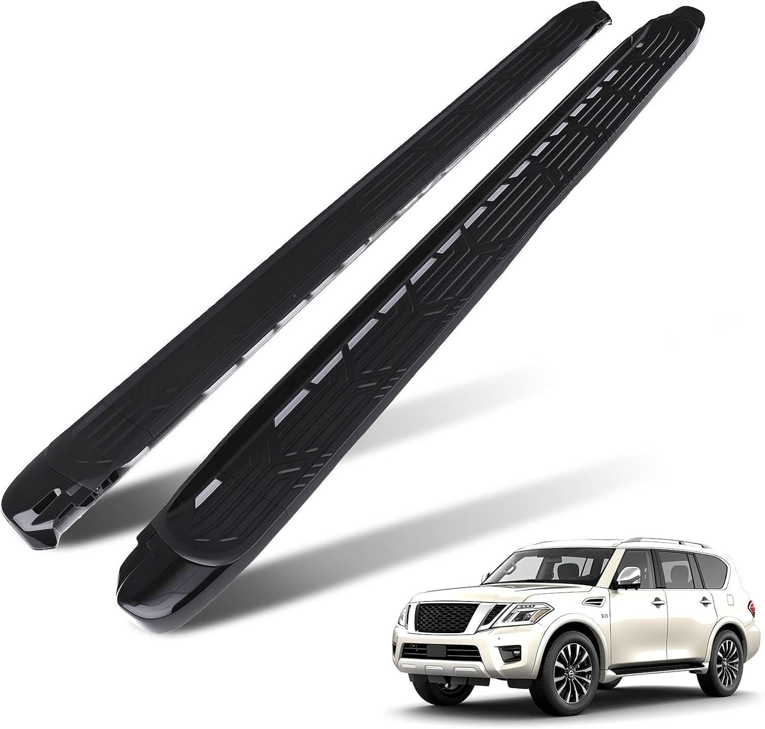 maXpeedingrods Running Boards Compatible with 2017-2025 Nissan Armada Y62, Aluminum Alloy Side Steps Nerf Bars with Anti-Slip Surface