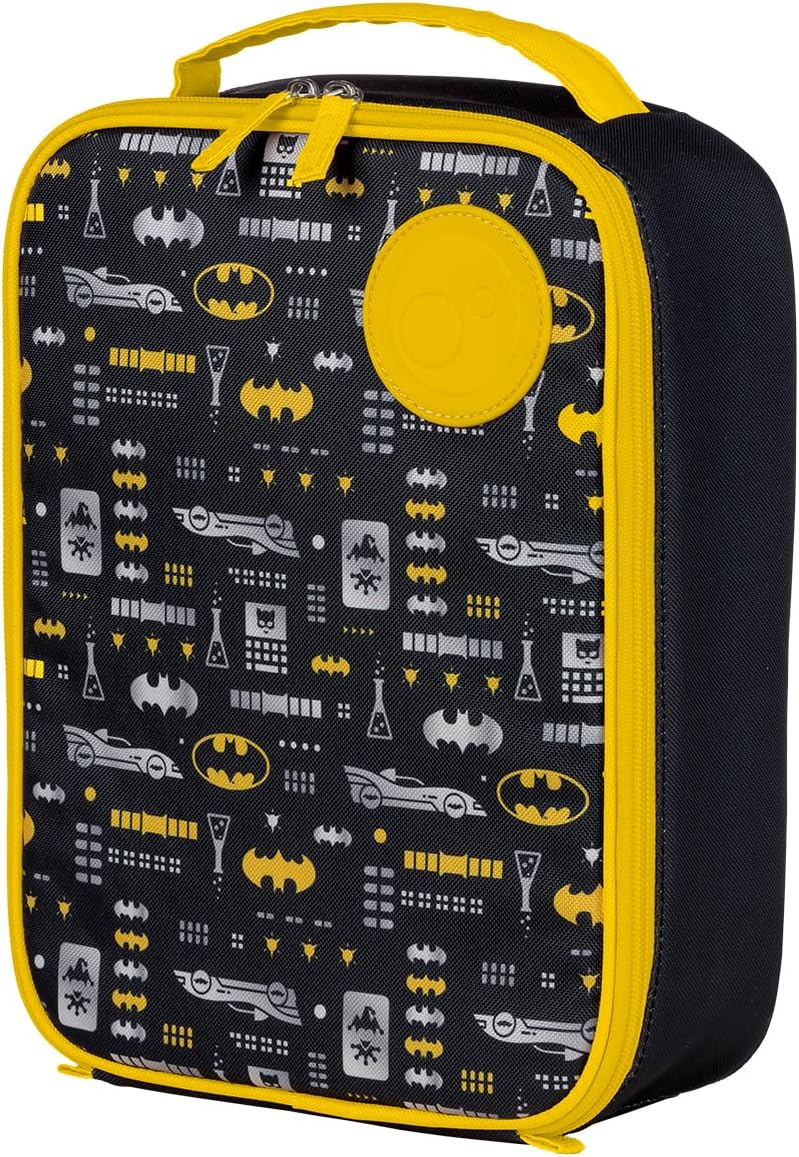 b.box Batman Insulated Lunch Bag for All Ages, Fits Our Lunch Box + Snack Box, or Mini Lunch Box + Snack Box, or Lunch Box + Water Bottle